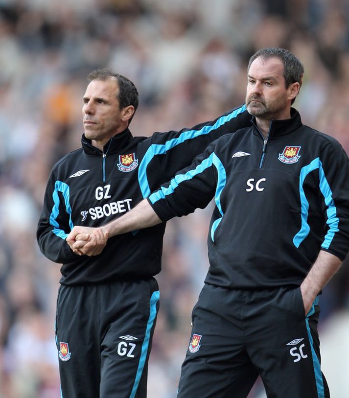 Clarke er hér með Zola.