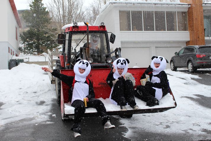 Þrjú skelltu sér í gröfuna.