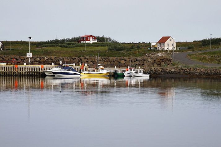 Brot mannsins áttu sér stað á tjaldstæðinu í Hrísey.