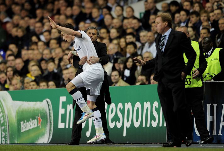Mourinho vill ólmur fá Bale til liðs við sig. Hér eru þeir árið 2011 þegar Tottenham mætti Real Madrid í Meistaradeild Evrópu.