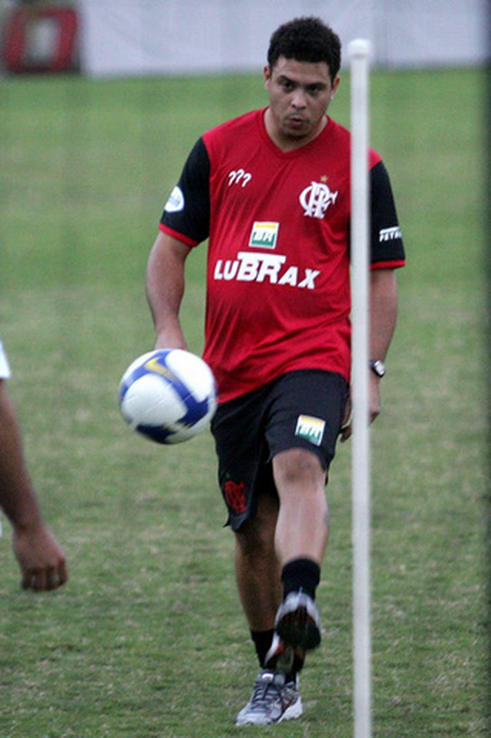 Ronaldo á æfingu með Flamengo í september síðastliðnum.