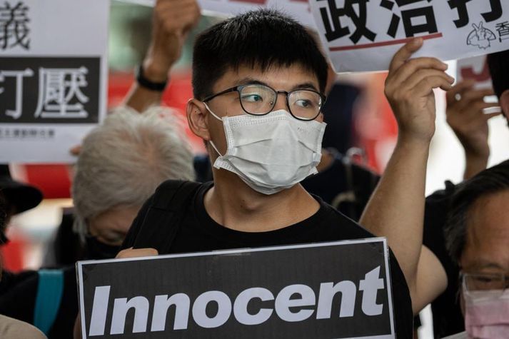 Joshua Wong hefur verið mjög áberandi í mótmælum þeirra sem berjast fyrir lýðræðisumbótum í Hong Kong.