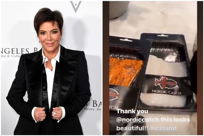 Kris Jenner sparaði ekki stóru orðin þegar hún þakkaði Nordic Catch fyrir fiskinn.