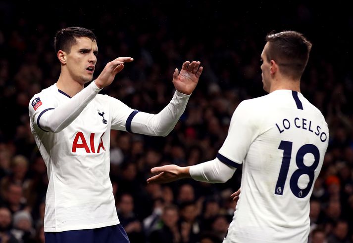 Markaskorarar Tottenham í kvöld; Lamela og Lo Celso.