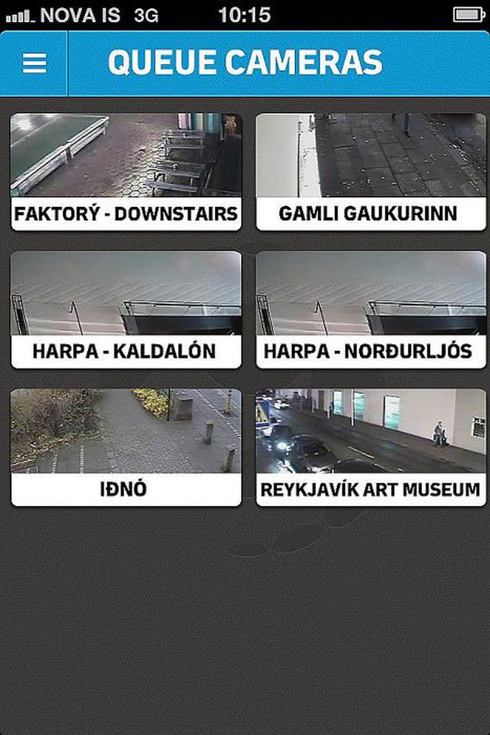 Í Airwaves-appinu er meðal annars hægt að fylgjast með röðunum á öllum helstu tónleikastöðum hátíðarinnar.