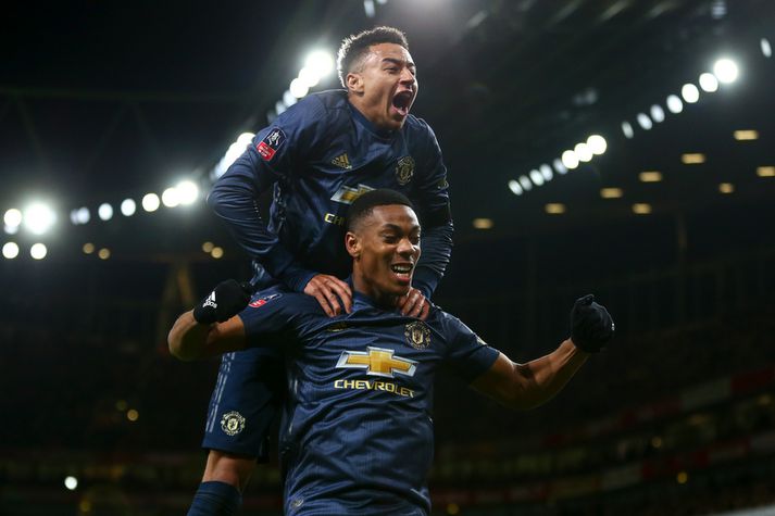 Anthony Martial og Jesse Lingard fagna engum mörkum á næstunni.