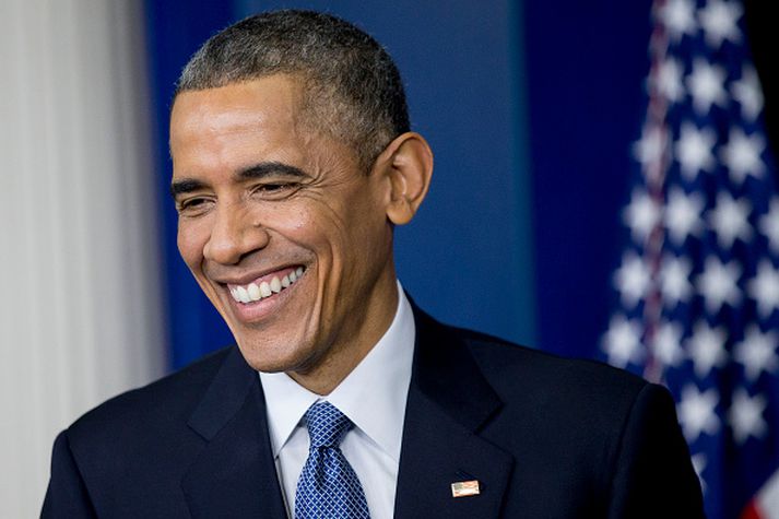 Obama kveður árið á skemmtilegan hátt.