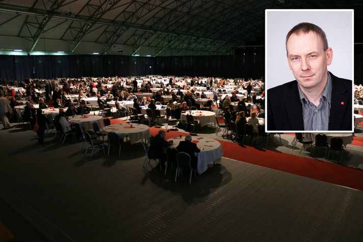 Frá landsfundi flokksins árið 2005 og Eysteinn Eyjólfsson
