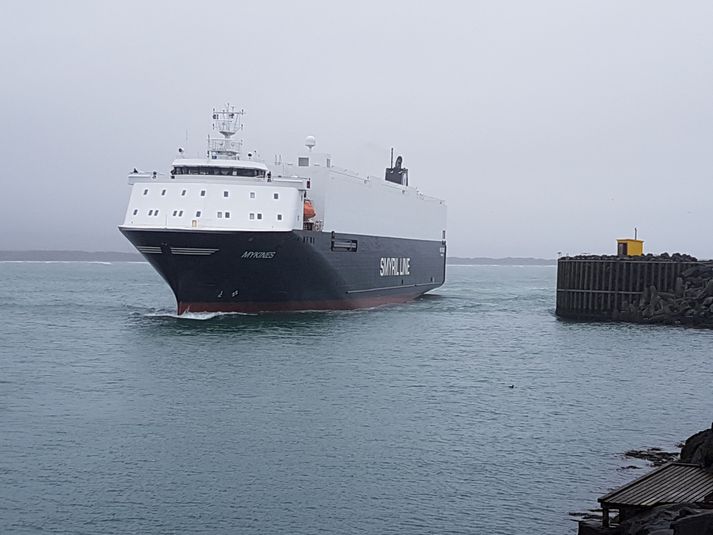 Mykines mun koma til Þorlákshafnar vikulega með vörur.