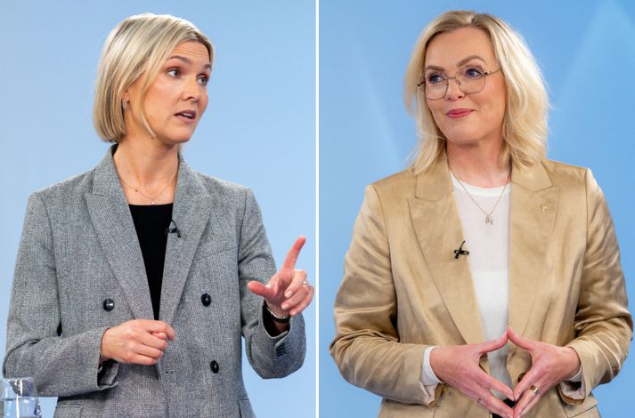 Það var augljóst áhorfendum Silfursins að það andar ansi köldu á milli þeirra Kristrúnar og Guðrúnar.