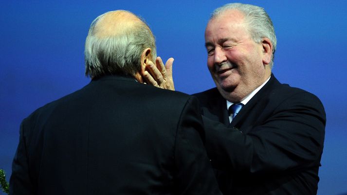 Julio Grondona með Sepp Blatter.