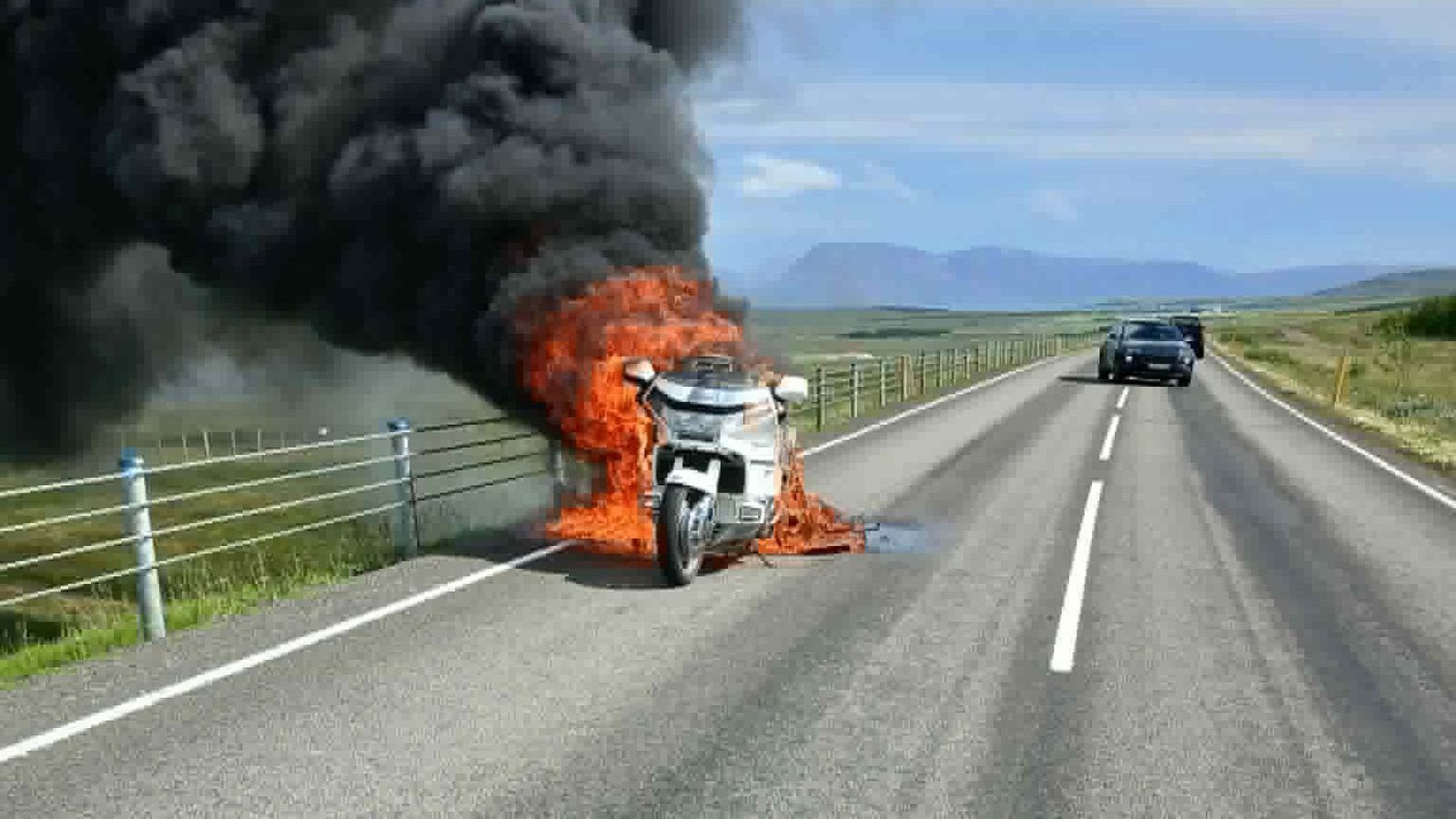 Telur bikblæðingu hafa valdið brunanum