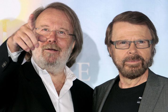 Björn Ulvaeus og Benny Andersson, karlraddirnar úr Abba. Mynd/ AFP.