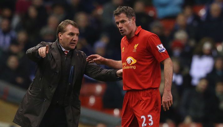 Brendan Rodgers og Jamie Carragher