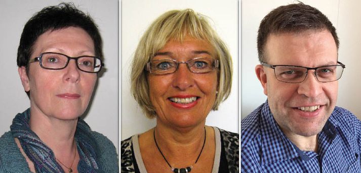 Esther Óskarsdóttir, Anna María Snorradóttir og Sigurður Hjörtur Kristjánsson.