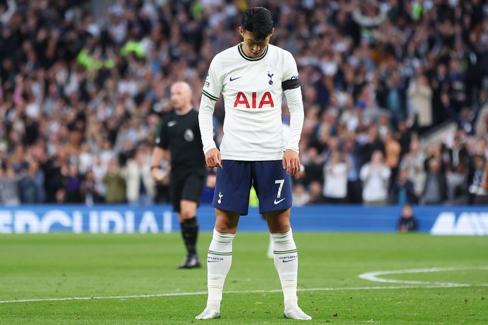 Heung-Min Son skoraði þrennu fyrir Tottenham í dag.