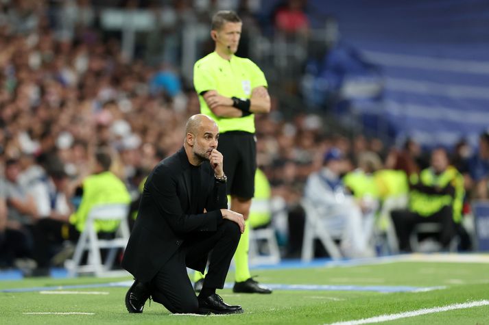 Pep Guardiola var nokkuð sáttur eftir jafntefli gegn Real Madrid í kvöld.