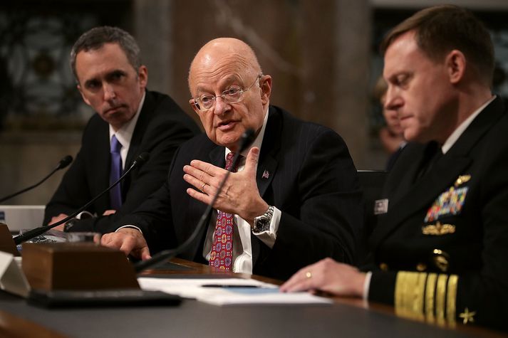 James Clapper á fundi hermálanefndar öldungaþings Bandaríkjanna í gærkvöldi.