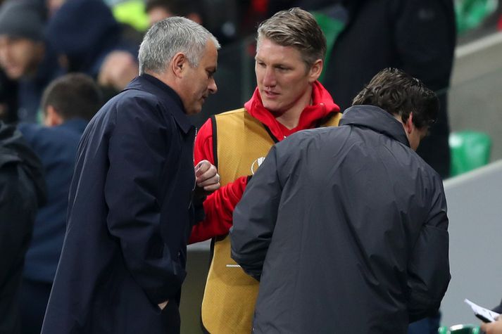 Jose Mourinho og Bastian Schweinsteiger.