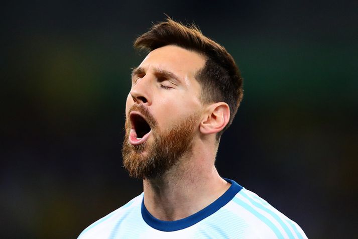 Lionel Messi var svekktur eftir leikinn.
