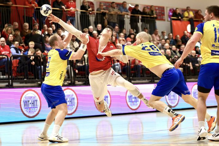 Gunnar Róbertsson átti nokkur góð mörk í dag.