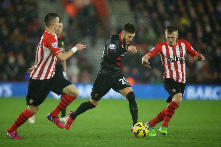 Adam Lallana í leiknum í gær.