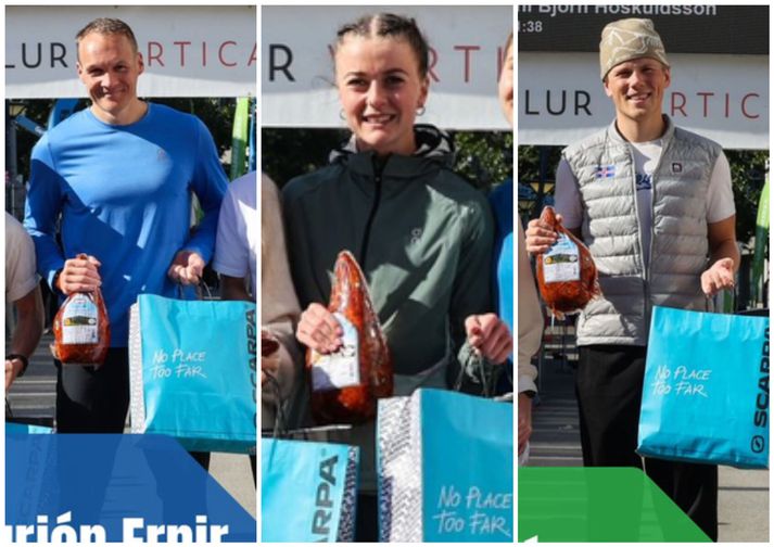 Sigurjón Ernir Sturluson, Elísa Kristinsdóttir og Einar Árni Gíslason náði öll að setja nýtt brautarmet í ár.