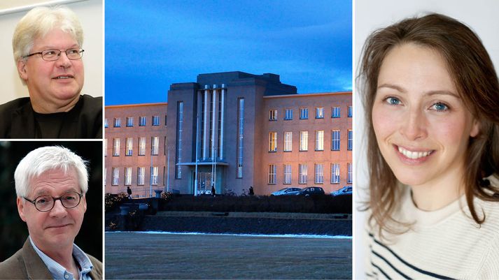 Ólafur og Bogi, t.v. hafa spáð og spekúlerað í kosninganiðurstöður um áraraðir. Eva Bjarnadóttir, t.h., er stjórnmálafræðingur. 