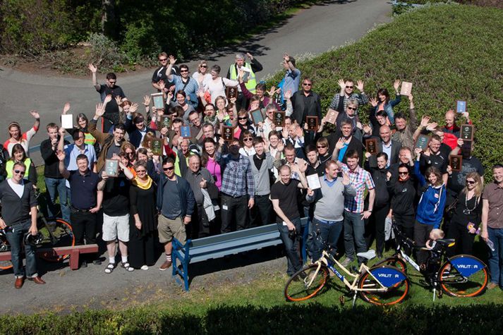 Sigurvergararnir tóku á móti viðurkenningum sínum í dag.