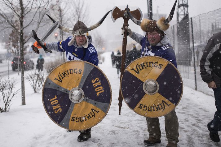 Stuðningsmenn Minnesota Vikings eru margir litríkur.