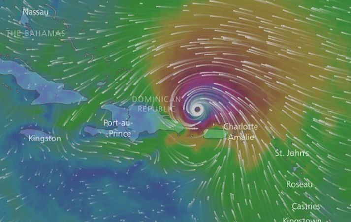Irma er enn fimmta stigs fellibylur.