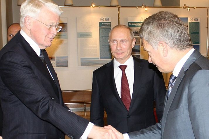 Ólafur Ragnar og Vladimir Putin.