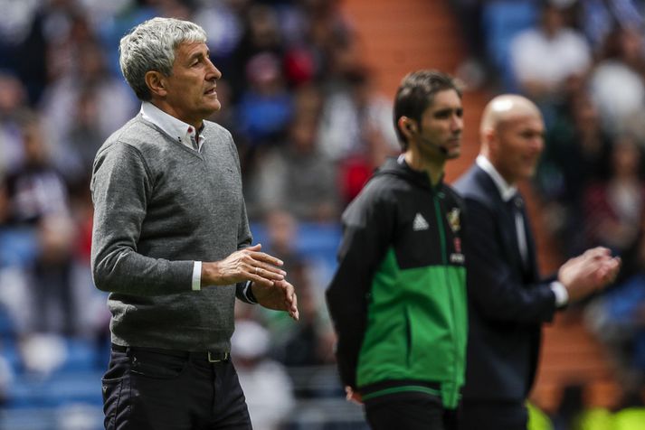 Quique Setien að stýra liði Real Betis þar sem hann gerði flotta hluti. Ræður hann við pressuna hjá Barcelona?