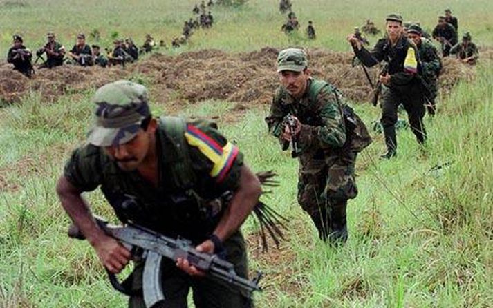 Nokkrir liðsmanna FARC-samtakanna.