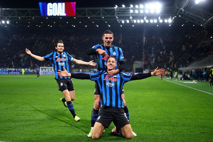 Mario Pasalic skoraði þriðja og síðasta mark Atalanta í kvöld.