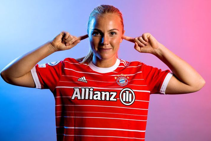 Glódís Perla Viggósdóttir steig sín fyrstu skref í atvinnumennsku hjá sænska liðinu Eskilstuna United en er nú leikmaður stórliðs Bayern.