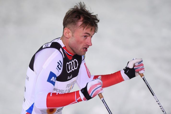 Petter Northug lagði skíðin á hilluna árið 2018.