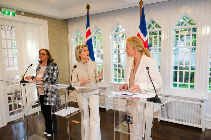 Formenn stjórnarflokkanna reifuðu hvað væri á döfinni á blaðamannafundi í Ráðherrabústaðnum fyrr í dag.