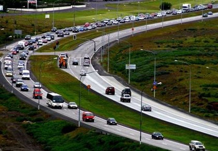 Miklu minni umferð var um helgina en menn bjuggust við.