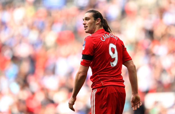 Carroll í búningi Liverpool.