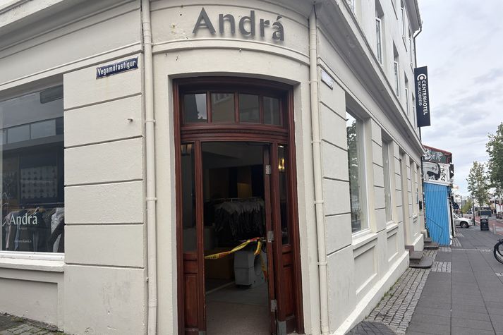 Töluvert tjón varð í versluninni Andrá.