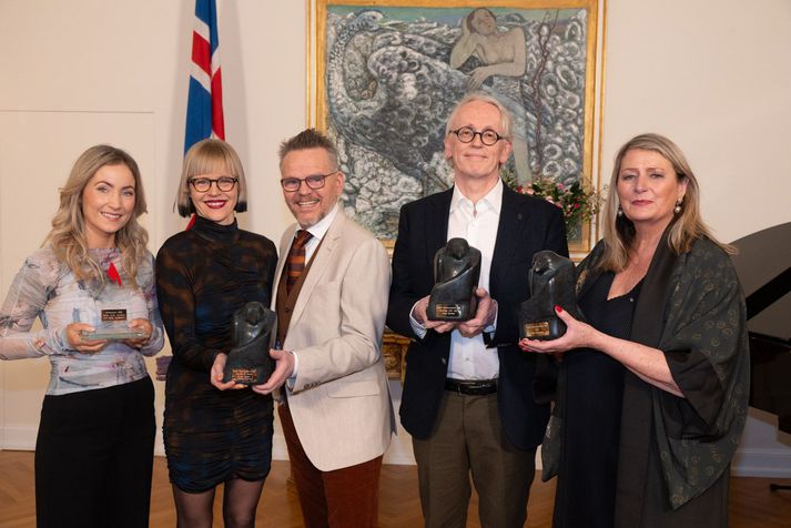 Frá vinstri eru á myndinni Eva Björg Ægisdóttir, Rán Flygenryng, Gunnar Helgason, Haraldur Sigurðsson og Steinunn Sigurðardóttir