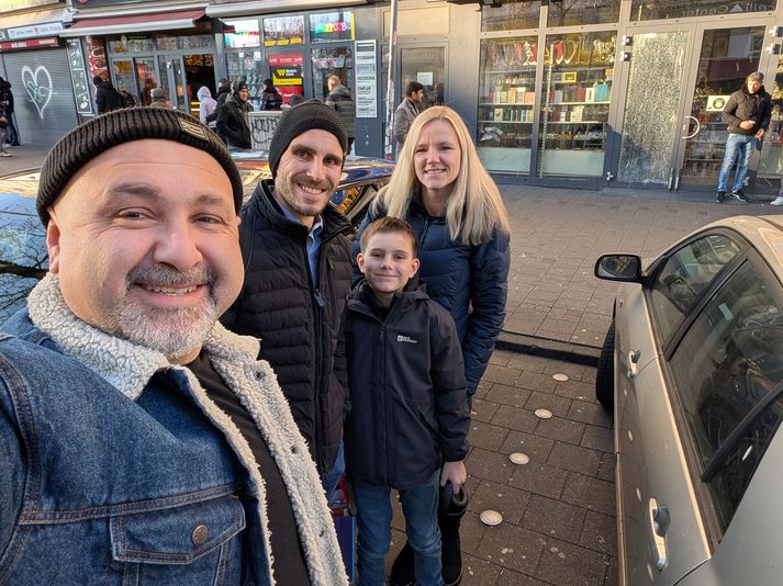 Jólaandann var svo sannarlega að finna á götum Hamborgar þennan annan í jólum.