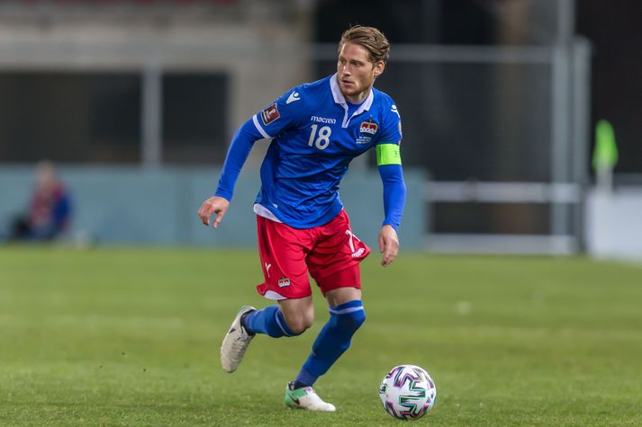 Nicolas Hasler verður ekki með er Liechtenstein tekur á móti Íslandi á morgun.