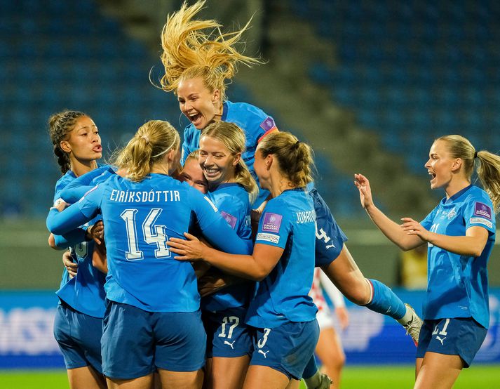 Glódís Perla Viggósdóttir lék sinn 150. A-landsleik og fékk flottan sigur í tilefni af tímamótunum.