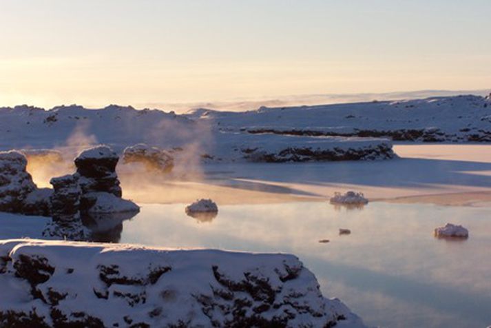 Það er vissulega fallegt í sveitinni þegar frostið fer niður í 20 stig.