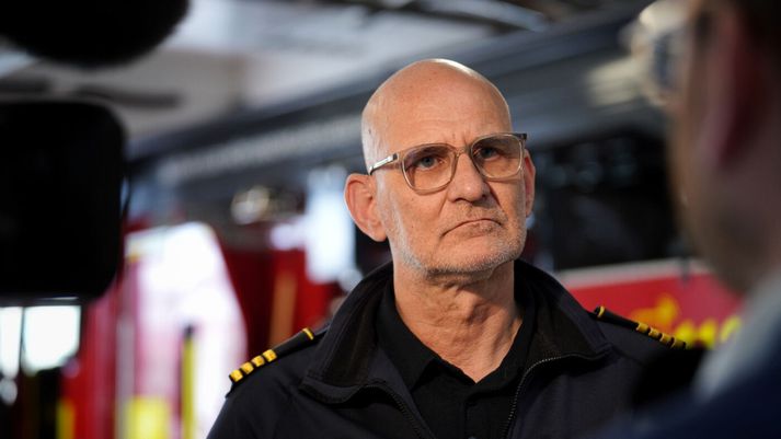 Jón Viðar Matthíasson slökkviliðsstjóri. 