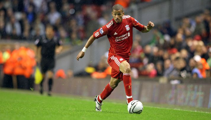 Nathan Eccleston í leik með Liverpool.