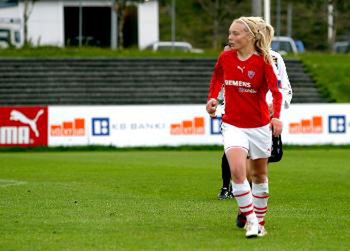 Margrét Lára er á leiðinni til Belgíu með Valsstúlkum.
