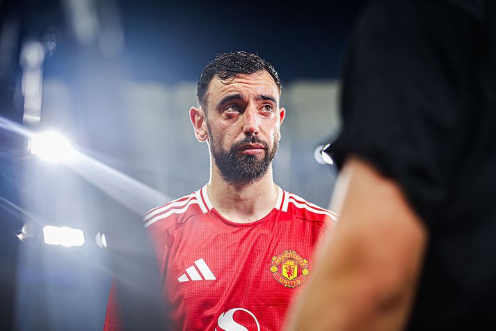 Bruno Fernandes hefur verið besti leikmaður Manchester United síðustu ár en gæti verið á förum frá félaginu.